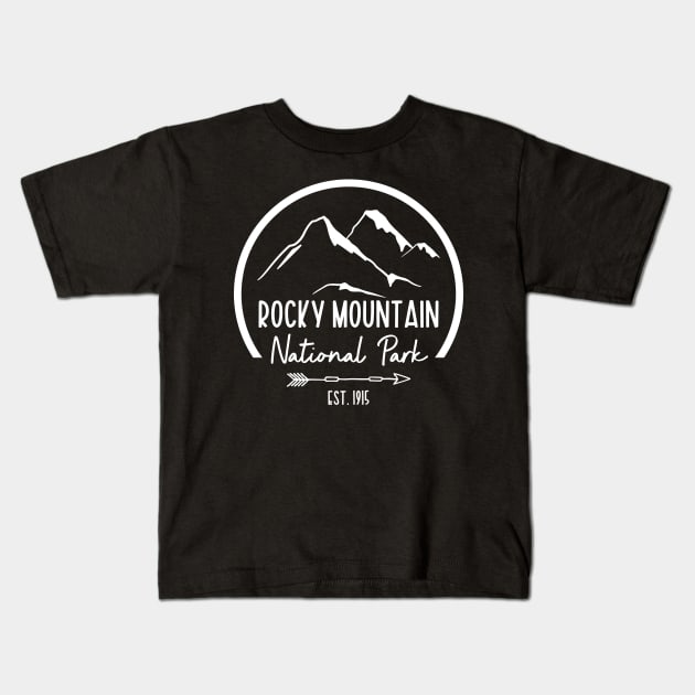 Rocky Mountain National Park Kids T-Shirt by Xtian Dela ✅